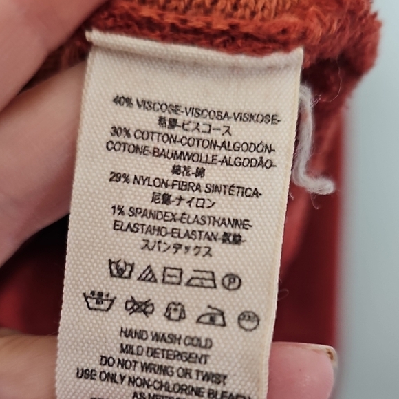 Free People Cozy Chic Red Off-the-Shoulder Boatneck Sweater Chenille feel Small - Picture 5 of 8